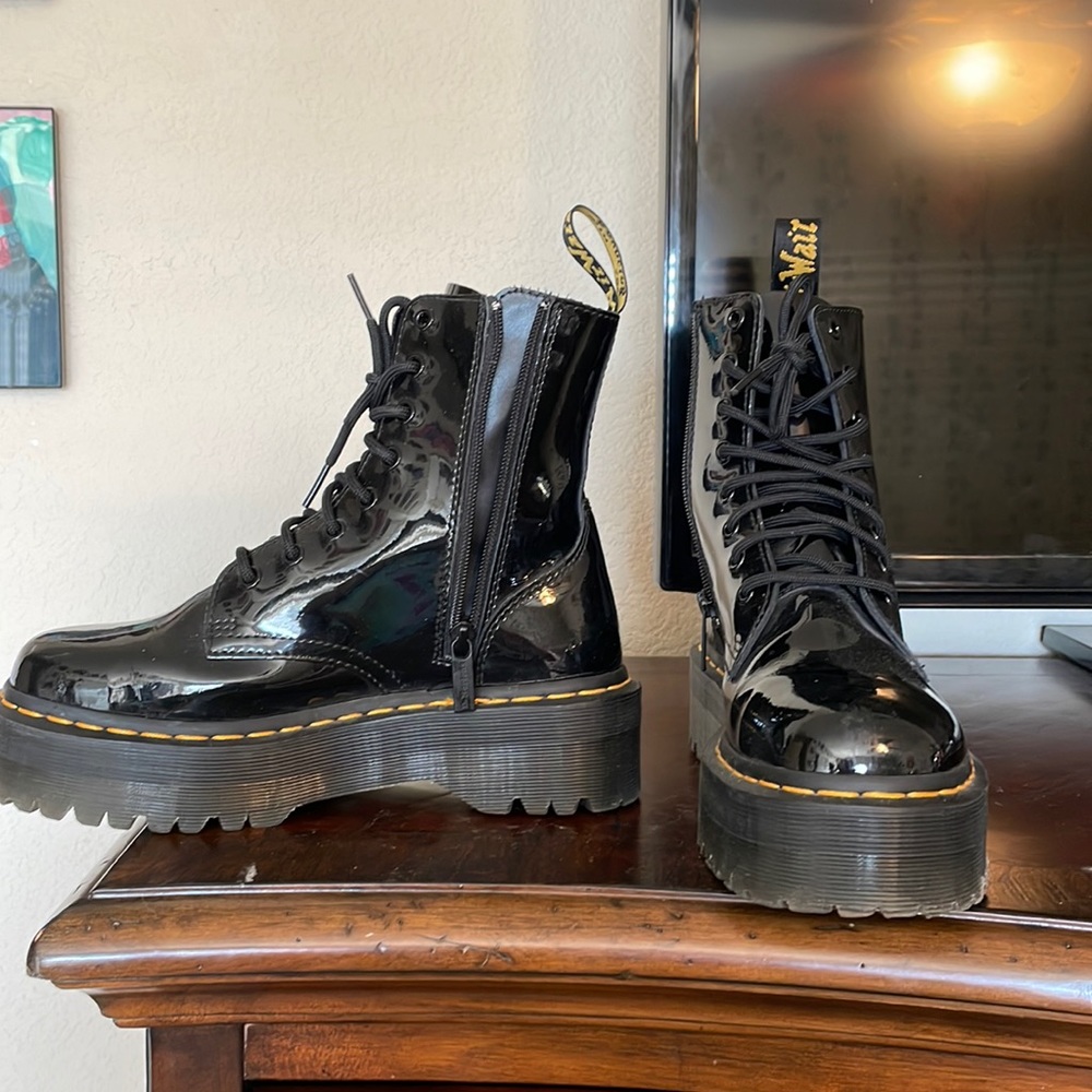 Doc martens patent leather platform dr martens